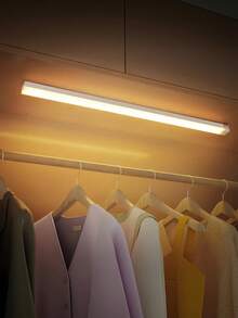 1pc LED Motion Sensor Light 10/20/30cm USB Rechargeable Night Light Cabinet Light Wall Light Kitchen Light Stair Light Bathroom Light Bathroom Night Light With Magnetic Adhesive Backing Portable Sensor Night Light - Yellow - View 4