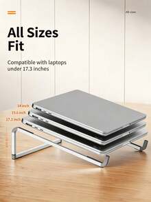 Aluminum Alloy Folding Laptop Stand, Desktop Height Adjustable Foldable Storage Heat Dissipation Tablet Stand, Hollow Heat Dissipation Design, Portable And Collapsible, Comes With Storage Bag, Stable Angle And Anti-Slip. Suitable For Home Desk, Office, Outdoor Commute, Compatible With Various Laptops, Ideal For Students And Office Workers, Raise Screen To Protect Cervical Spine. - One Size - View 5