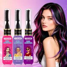 Ytruns Set Pewarna Rambut Sementara 3 Buah, Krim Pewarna Rambut yang Dapat Dicuci, Highlight dan Warna Instan, Formula Tidak Lengket yang Mudah Diaplikasikan, Warna Rambut Cerah dan Bersemangat, Cocok untuk Penataan Rambut Sendiri, Pesta, Festival, Cosplay, dan Penggunaan Sehari-hari - MultiWarna - View 5