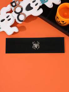 1pc Personalized Metal Spider Wide Elastic Hairband, Comfortable Halloween Theme Outfit Party Decoration Headband - Multicolor - View 13