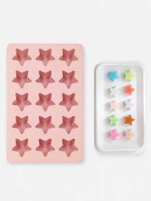 1pc Star-Shaped Silicone Ice Cube Mold And Chocolate Mold, Suitable For Cookies, Chocolate, Soap, Pudding And Jelly Molds. Ice Cubes Easy To Release. Perfect For Parties And Many Other Uses. - Multicolor - View 6