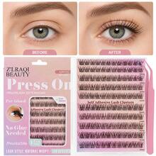120pcs Lashes No Glue Needed+Fake Lashes Tweezers Natural Fibers, Long Curls, Clear Roots, Self Adhesive Lashes, Enlarged Eyes, Light And Non Irritating, Suitable For Daily Commuting Makeup - View 10