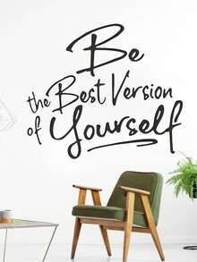 1pc Slogan Graphic Wall Sticker, Stickers, Wall Decal, Vinyl Decal For Home Decorations, Spring Decoration Items Refresh Your Home, Festival Decoration Stickers Gifts Birthday Graduation - Multicolor - View 9