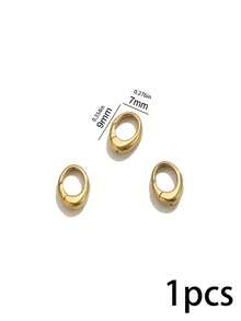 1 Pc 304 Stainless Steel 18K Gold Plated Oval Spring Trigger Clasps Carabiner Spring Clasps Connectors, Hand‑Making Accessories Necklaces Bracelets - Buckle - View 12
