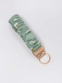 Sweet Women's Daily Gift Chiffon Printed Elastic Hair Tie Wrist Keychain, Multi-Purpose Key Holder And Bag Charm, Suitable For Keys, Phones, ID Badges, Great For Holiday Gifts - Multicolor - View 17