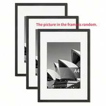 1/2/3pcs Black Wooden Photo Frames, Commemorative Photo Frames, Suitable For Any Decor Style And Photo Theme, Gift And Holiday Decoration 30x40cm Picture Frame, A4 (With Stand) Certificate Frame, A3 Poster Picture Frame, Home Decor Accessories - Black - View 13