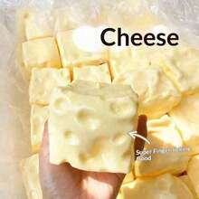 1pc Large Transparent Square Cheese Squeeze Toy, 2026 Slow Rebound Stress Relief Toy, Creative Decompression Gadget, Gift For Friends, Collectible Gift, Holiday Gift, Birthday Gift - Multicolor - View 6