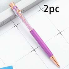 2pcs Dual-Color Flower Pen Caps Ballpoint Pens, Creative Multi-Color Rotating Ballpoint Pens, School Supplies, Personalized Gifts For Wedding, Valentine's Day, Christmas And Teacher's Day - Multicolor - View 13
