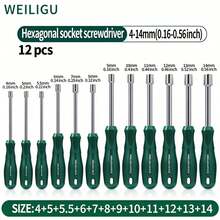Durable CR-V Alloy Socket Wrench Set, Professional Hand Tool Kit, Suitable For Motorcycle, Car Repair And Home DIY - Hex Socket Screwdriver - View 1