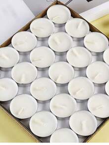 10-30pcs Small Smokeless Tea Light Candles, Romantic Mini Candles, Wax Melt Heater Candles, Odorless And Smokeless, For Birthday Party, Outdoor Wedding, Indoor Dinner Atmosphere - Multicolor - View 13