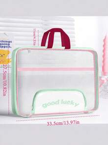 1pc Mesh Document Organizer Bag, Suitable For Test Papers, Teachers And Students Stationery Organization, Multi-Purpose Folder, First Day Of School - Multicolor - View 11