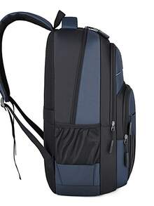 Contrast Color Nylon Fabric Backpack With Multiple Compartments, Large Capacity Business Laptop Bag, Durable And Breathable, Suitable For Youth Students, Travel And Commuting - Multicolor - View 3