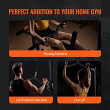 LAT Pulldown Attachment, Cable Machine Rowing V-Bar Attachment, Tricep Pull Down Bar, Back Strength Training Rubber Coated Handle Grip, Bicep Curl Tricep Lat Pulldown Bar For Home Gym Fitness - Middle Grip Handle - View 7