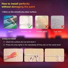 Acosh Neon APP Control RGB LED Strip Lights, USB RGB Light Strip With Remote Control, Music Sync Function, Timer Setting, Color Changing Lights For Bedroom, Living Room, Kitchen And Home Decor - RGB - View 10
