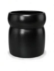 1pc Slim Toothbrush Holder, Minimalist Gourd-Shaped Toothpaste Rack, Modern Black & Beige Spotted Bathroom Storage Cup, Suitable For Vanity Countertop Bathroom Decor - Multicolor - View 7