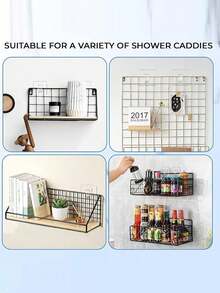 10pcs Shower Caddy Replacement Hooks, Transparent Heavy Duty Strong Adhesive Wall Hooks, No Drilling Required, Waterproof Rust-Proof Sticky Hooks, Suitable For Bathroom Shelves, Kitchen Racks, Soap Trays, Towel Bars, Laundry Room, RV Storage - Clear - View 4