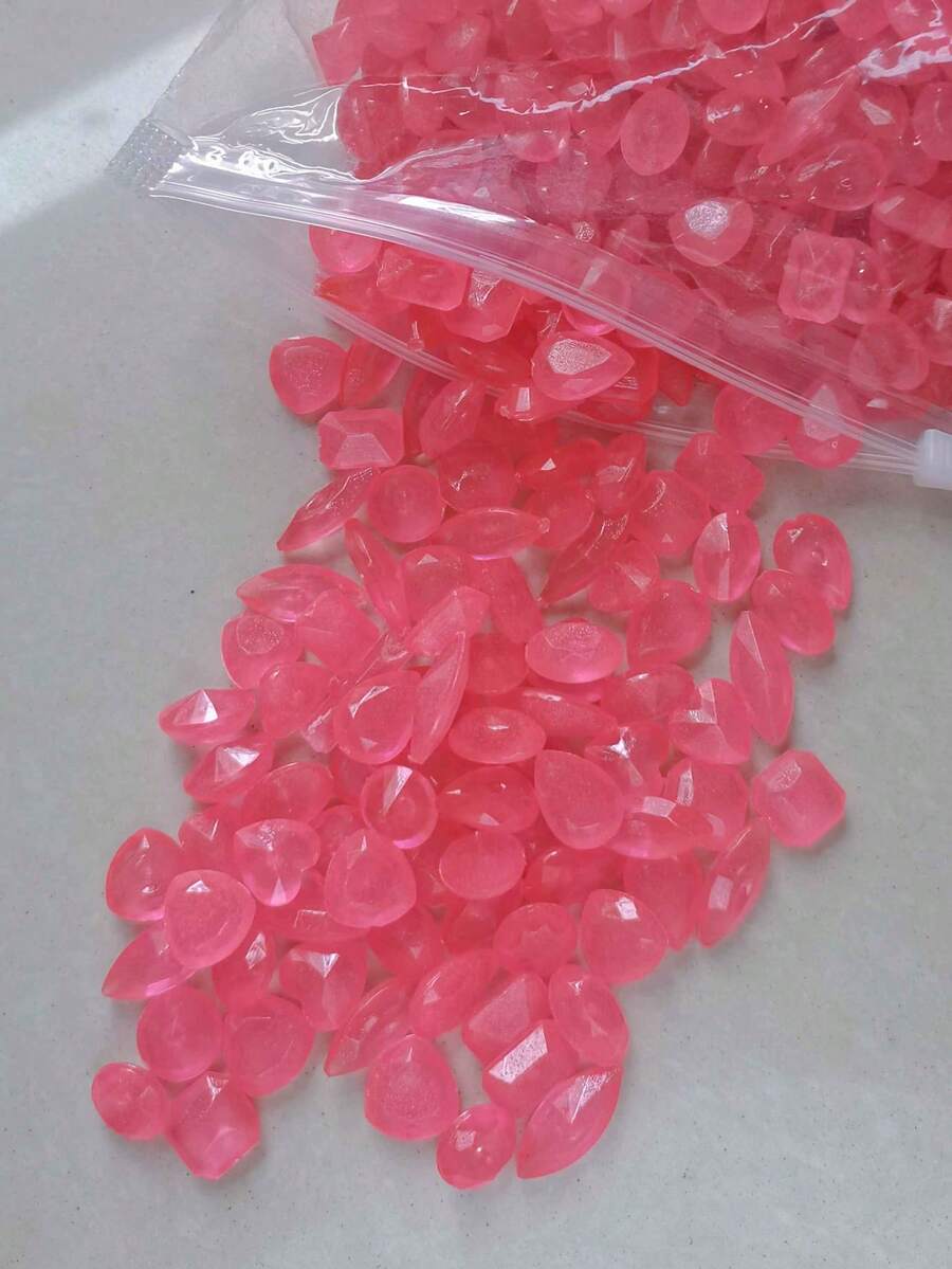 500/1000顆螢光發光鵝卵石,發光庭院裝飾石,適用於庭院小徑、魚缸、婚禮裝飾 - 多色 - 查看 1