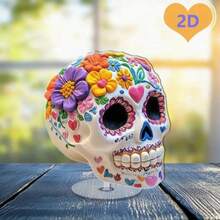 2D Acrylic Desktop Decor, Day Of The Dead Halloween Home Party Decoration - C - View 8