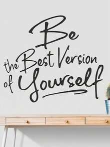 1pc Slogan Graphic Wall Sticker, Stickers, Wall Decal, Vinyl Decal For Home Decorations, Spring Decoration Items Refresh Your Home, Festival Decoration Stickers Gifts Birthday Graduation - Multicolor - View 6