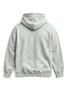Fashion Men's Hooded Sweatshirt Black & White Leopard Print All-Over Jump Graphic Drawstring Kangaroo Pocket Casual Street Style Pullover Sweatshirt - Grey - View 4