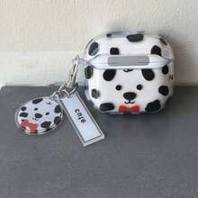 Minimalist Puppy Earphone Case Compatible With AirPods Case 2/3/4/Pro/Pro2/Pro3, With Pendant, Anti-Drop Earphone Case, Gift, Fashion Accessory, Combining Aesthetics And Practicality - White - View 6