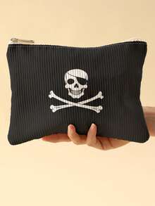 1pc, Cosmetic Bag, Multi-Scenario Universal, Ultra-Large Capacity, Ultra-Lightweight Portable, Versatile Practical, Halloween Pattern Printed Toiletry Bag, Thick Corduroy Toiletry Cosmetic Bag, Cosmetic Pouch, Large Capacity Toiletry Bag, For Lipstick, Brushes, Skincare, Phone, Coins, Small Items, For Home, Gift, Vacation And Holiday Multi-Functional Use Teenager Toiletry Storage Bag - Multicolor - View 10