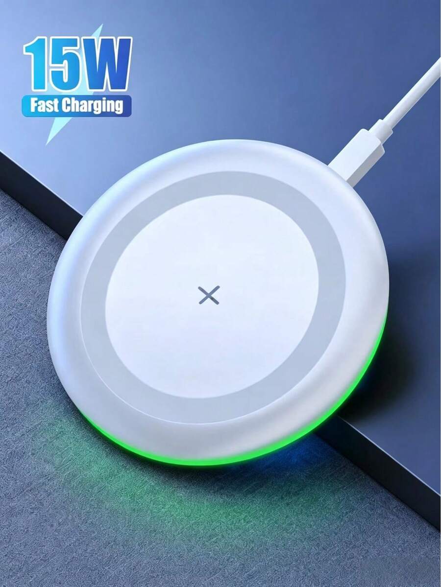 15W快速無線充電器，便攜式無線充電墊，兼容Phone 18/17/16/15/14/13/12/SE/11/11 Pro/XS Max/XR/X/8全系列；亦兼容 S23/S22/Note系列及其他Android手機，支持Qi通用無線快充，適用於居家、辦公室、宿舍等多種場景
