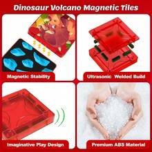 3D DIY Creative Magnetic Tiles, Colorful Theme Children's Magnetic Building Blocks Gift Set, Easily Assemble Multiple 3D Shapes, Early Education Intellectual Development And Hands-On Thinking, Suitable For Parent-Child Interactive Role-Playing Games, Exquisite Gift Box, Suitable For Boys And Girls, Premium Children's Birthday Gift, Holiday Party Gift - Multicolor - View 5