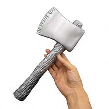 1pc Halloween Carnival Realistic Small Axe Plastic Weapon Cosplay Prop Party Supplies - Multicolor - View 9