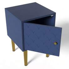 (=WF290543AAB)Nightstand, Bedside Table, End Table, Navy Blue, Sofa Table Suitable For All Beds And Bedrooms - H50/W35/D35 Cm - Navy Blue - View 8