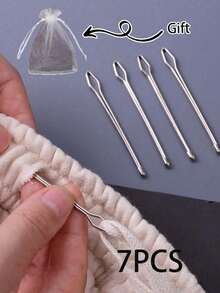1/3/5/7pc Closed End Elastic Rope Threading, Device Trouser Belt Lead Device Sewing Tool, Forceps Auxiliary Tools Elastic Band Clamp, Strap Threader Pull Through Sewing, Threading Tool For Sewing, Sewing Aid, Easy Grip, Compact Tool - Multicolor - View 12