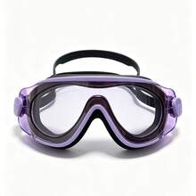 361degree 1pc 361° Large Frame Wide View HD Anti-Fog Waterproof Leakproof Swim Goggles For Women Men Adult, With Portable Storage Case, Pool Beach Swimming Gear - Grey-purple - View 4