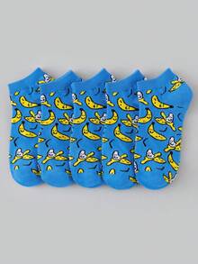 5/10/20 Pairs Random Fruit Pattern Women Socks, Fashionable European And American Style Versatile Comfortable Breathable Ankle Socks - Multicolor - View 15