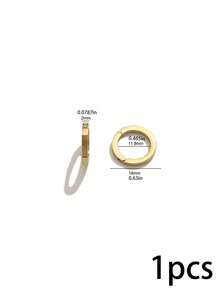 1 Pc 304 Stainless Steel 18K Gold Plated Oval Spring Trigger Clasps Carabiner Spring Clasps Connectors, Hand‑Making Accessories Necklaces Bracelets - Buckle - View 7