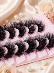 7 Pairs Thick Voluminous False Eyelashes For Bold Eye Makeup Look - View 7
