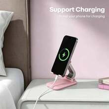 Foldable Desktop Phone Stand, Adjustable Height And Angle, Portable Tablet Holder, Suitable For 4-13 Inch Smartphones And Tablets, Convenient Desktop Accessory For Slouchy Office Workers And Live Streamers - Multi-color - View 10