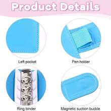 1pc A6 Loose-Leaf Notebook, Detachable Cover Notebook, PU Leather Diary, Budget Loose-Leaf Binder, Cash Envelope Ledger, Accounting Book, Planner, Loose-Leaf Binder, Gift Suitable For Women, Students, Office Workers, Finance Enthusiasts - Multicolor - View 4