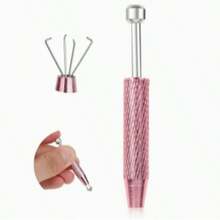 Stainless Steel Flat Bottom Earring Internal Thread Push Pin Piercing Grabbing Tool, Anti-Slip 4-Claw Gemstone Ball Grabbing Tool, Suitable For Replacing Jewelry - Upgraded Version - View 4