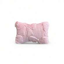 1pc Soft Skin-Friendly Plush Bow Car Headrest Neck Pillow, Premium Fabric, Comfortable Support Pillow For Driver And Passenger - A - View 8