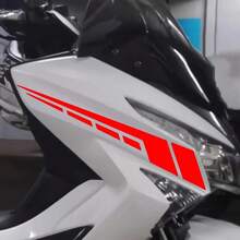 2 piezas de calcomanías a rayas para motocicleta, pegatinas decorativas de vinilo impermeables y duraderas - A - Ver 4
