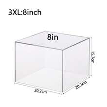 1/6pcs Acrylic Buffet Display Stand, Food Display Rack, Suitable For Buffet Table, Hollow Bottom Dessert Cube Box, White Cube Desktop Storage Rack Storage Box, Suitable For Dessert And Cake Display In Parties, Weddings And Other Festivals - Clear - View 10