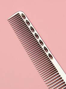 Hair Comb, Anti-Static Hair Cutting Comb With Pointed Tail Design, Dual-Use Fine And Coarse Teeth, Hair Salon Styling Tool, Portable Home Hair Grooming - Silver - View 5