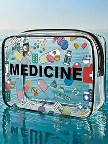 Unisex Transparent Travel Toiletry Bag - Lightweight PVC Material, With Zipper, Can Store Cosmetics And Medicines, Suitable For Carrying In Luggage, Can Be Used For Airport, Gym Or Daily Use, Transparent Storage Bag, Minimalist Practical Design, Secure Zipper Closure - Multicolor - View 2