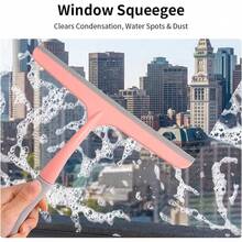 Espátula de Silicona para Duchas, Ventanas y Espejos - Herramienta de Limpieza Flexible para el Hogar para Vidrio, Azulejos y Encimeras (Rosa) - Rosa - Ver 4