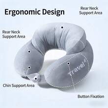 1pc U-Shaped Neck Pillow For Travel And Bed, Soft And Comfortable, Portable Cervical Pillow, Suitable For Side/Back Sleepers, Car, Airplane, Home - Multiple Colors Available - Hand Washable Filling, Medium Firmness, Ideal Choice For Students And Travelers, Random Color - A - View 4