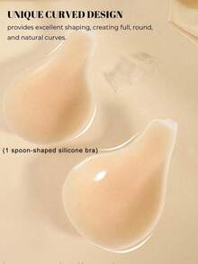 Invisible Lift Teardrop Silicone Push-Up Bra, Strapless Backless Self-Adhesive Reusable Breast Pads, Soft Skin-Friendly Seamless Comfortable Bra Pads, Natural Curve Shaping, Non-Slip Fit, Suitable For Deep V-Neck Dresses - Multicolor - View 2