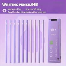 1 Box 10pcs Hexagonal HB Pencils, Used For Correcting Writing Posture, Suitable For Drawing, Sketching And Drafting. Made Of Wood, Thick Lead Core Resistant To Breaking And Easy To Sharpen - Sets - View 6