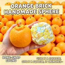Halloween Squishy-Crunchy Orange Squishy – Handmade Fidget Toy With Brick Filler, Stress Relief Desk Decor For Adults - Multicolor - View 3