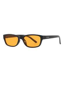 1 Pair Men's Black Cat Eye Small Frame Retro Minimalist Solid Color Personalized Street Style Vacation Fashion Glasses - Black - View 2