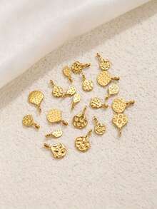 20/40pcs Hammered Stainless Steel Charms For Jewelry Making, Textured Pendants For DIY Necklace Earring Making Supplies - Pendants - View 4